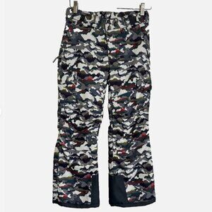 ARCTIX Kids Medium 10/12 Snow Pants Grey Camo Snowboard Ski